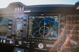 a close up of the cockpit of a plane