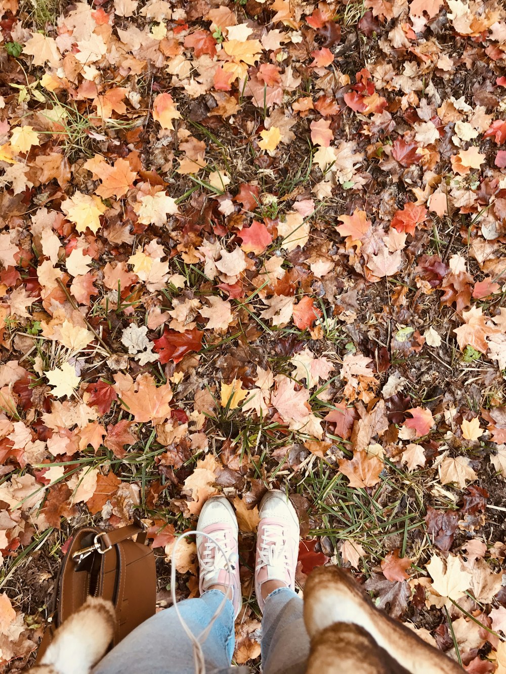 person wearing white shoes