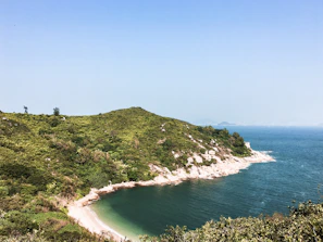 A serene coastal scene highlighting a conservation project protecting marine ecosystems.