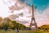 people near Eiffel Tower
