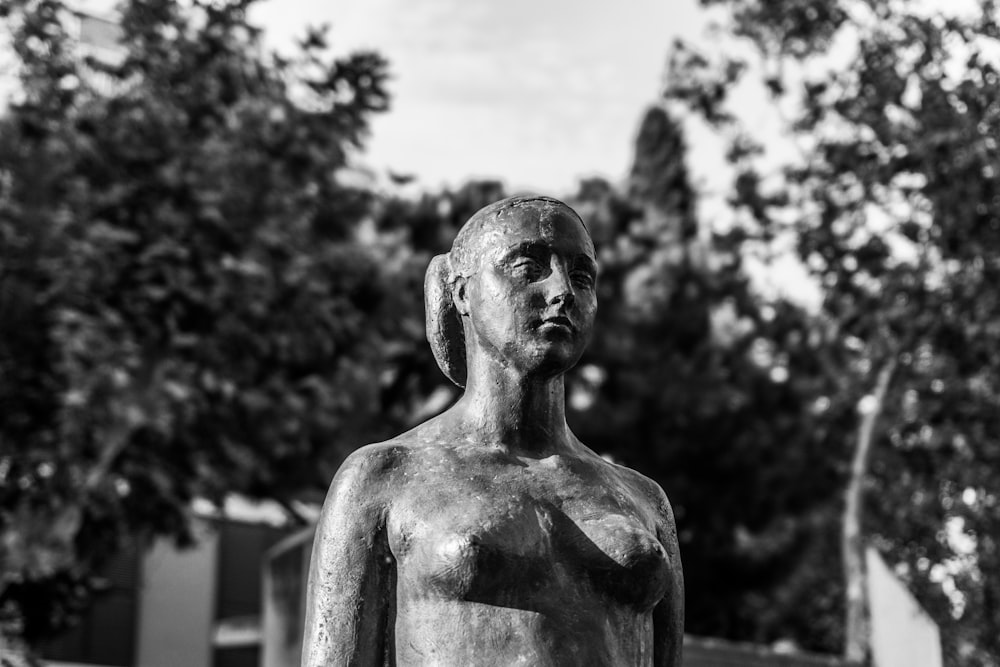 low angle photo of woman's statue