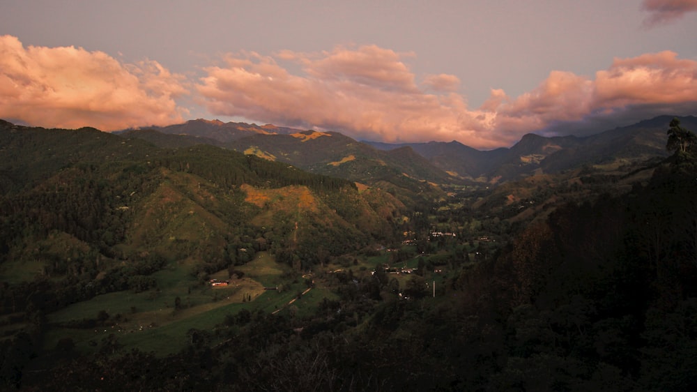 aerial photography of mountain