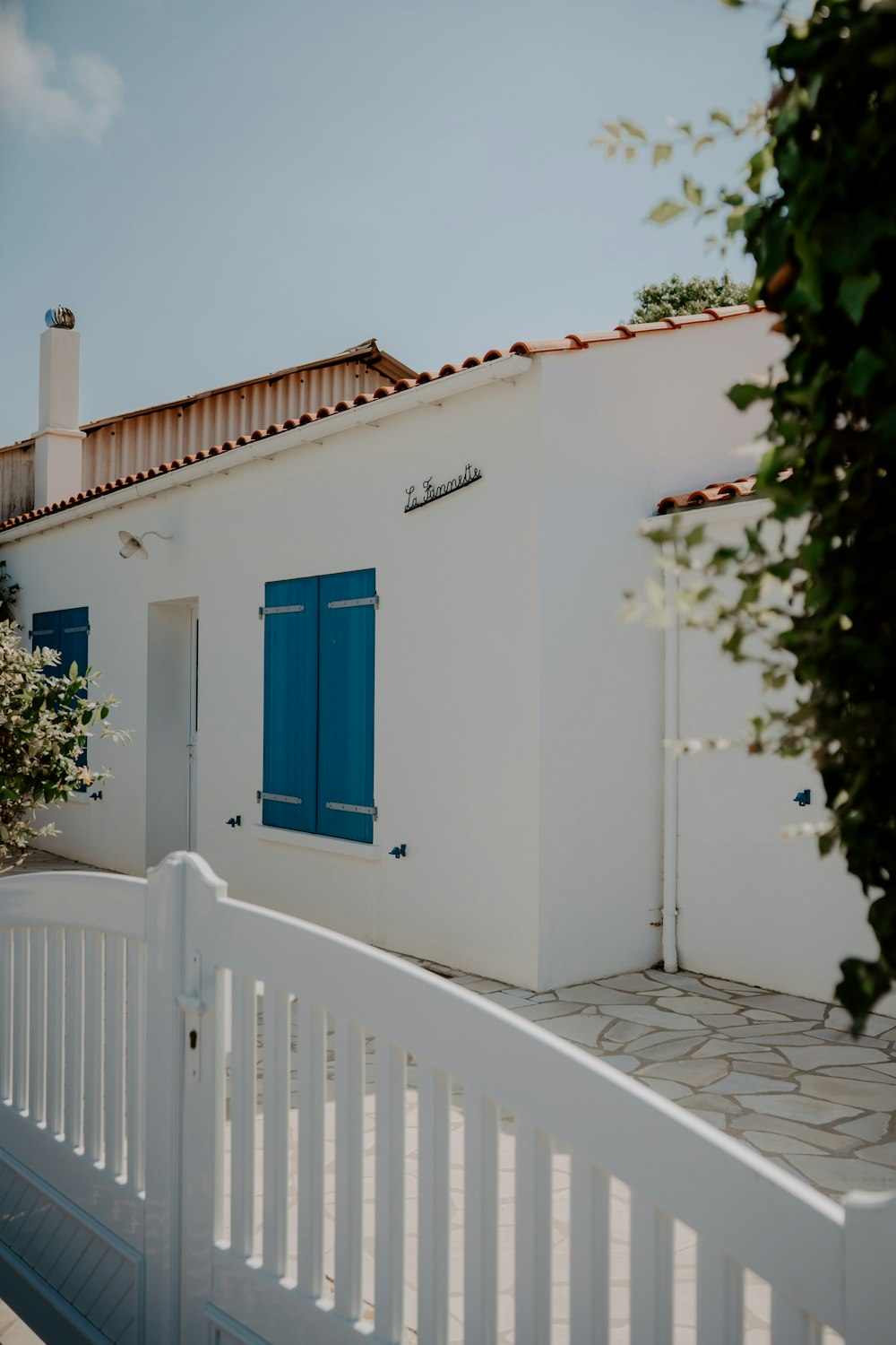 white wooden fence