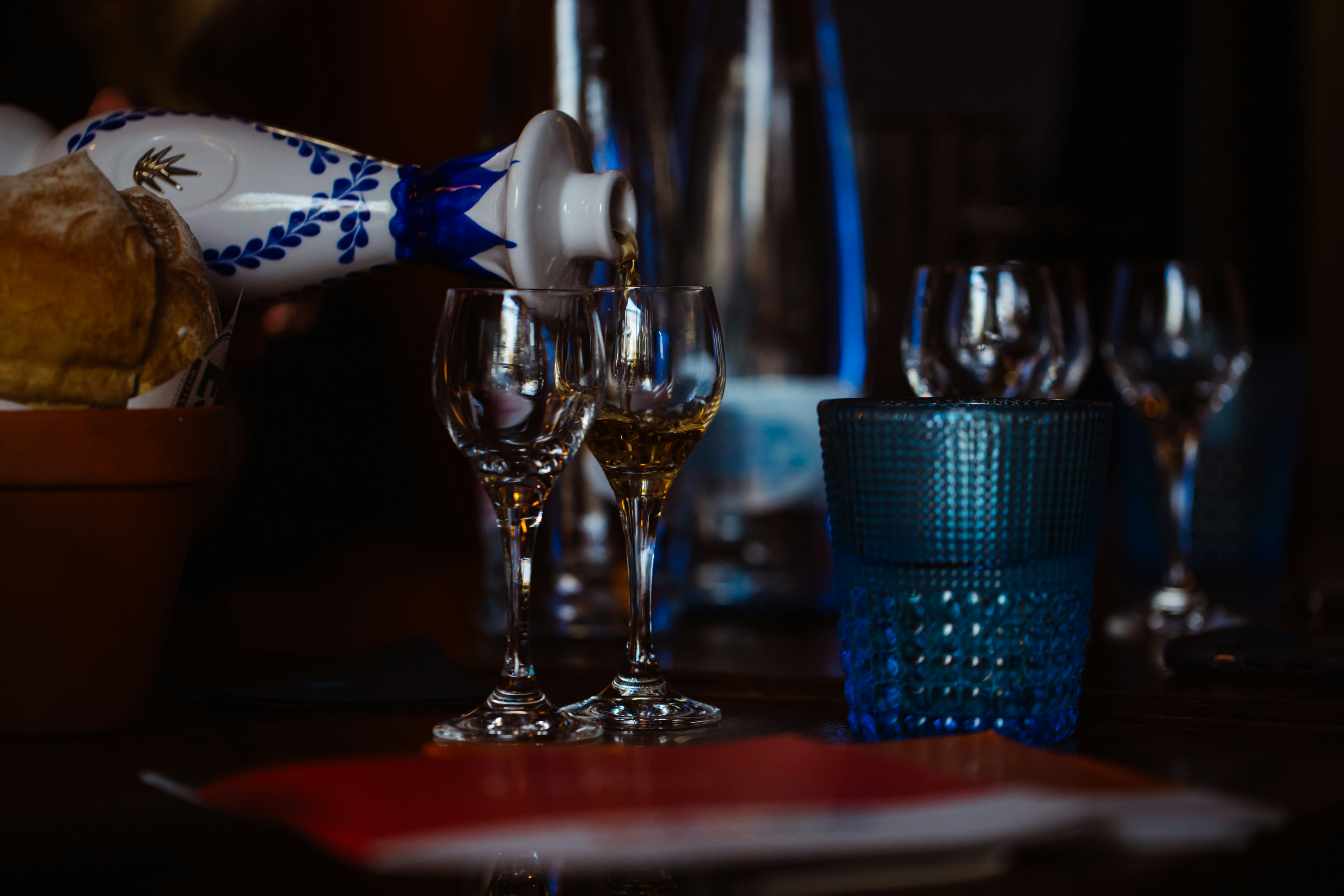 Two footed glasses