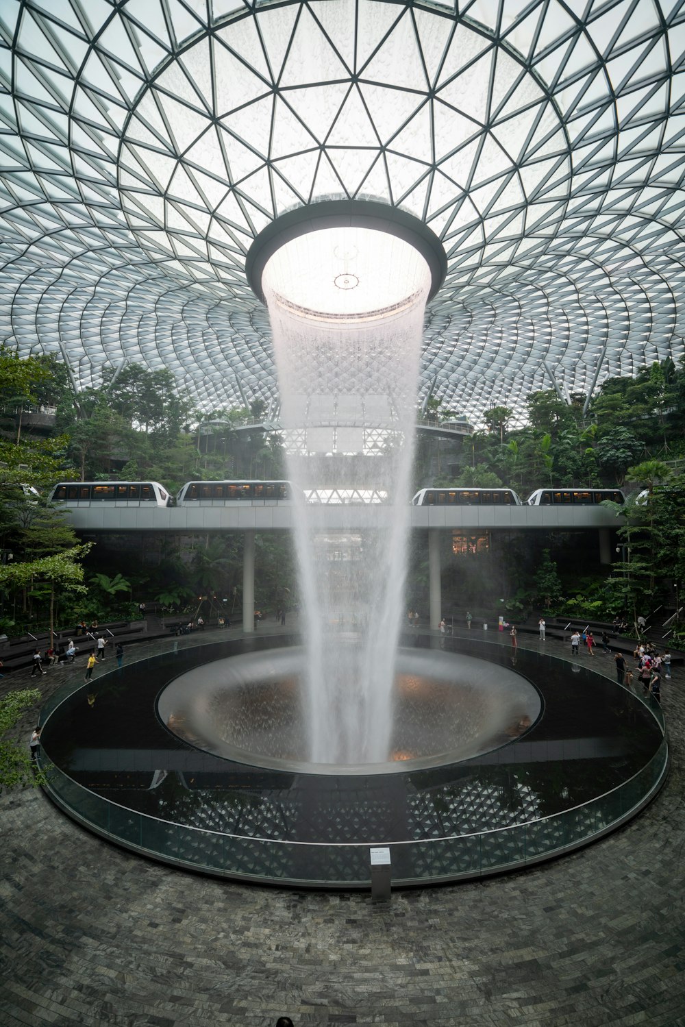 Changi Airport artificial waterfalls