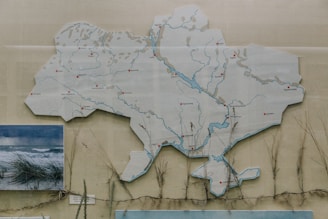 A map highlighting Ukraine and various European countries interconnected.