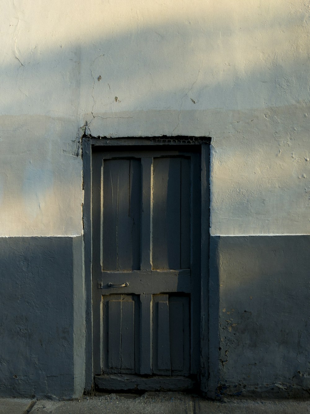 closed black wooden door