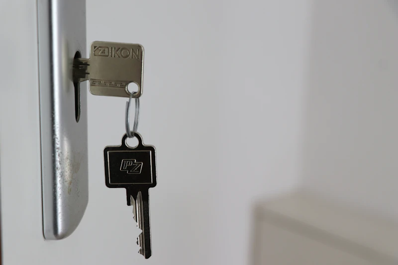 Close-up of a door lock