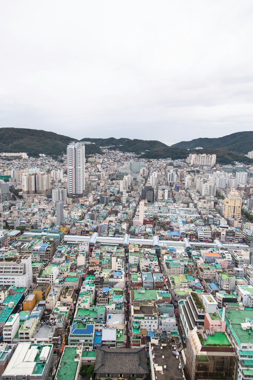 aerial photo of high rise buildings