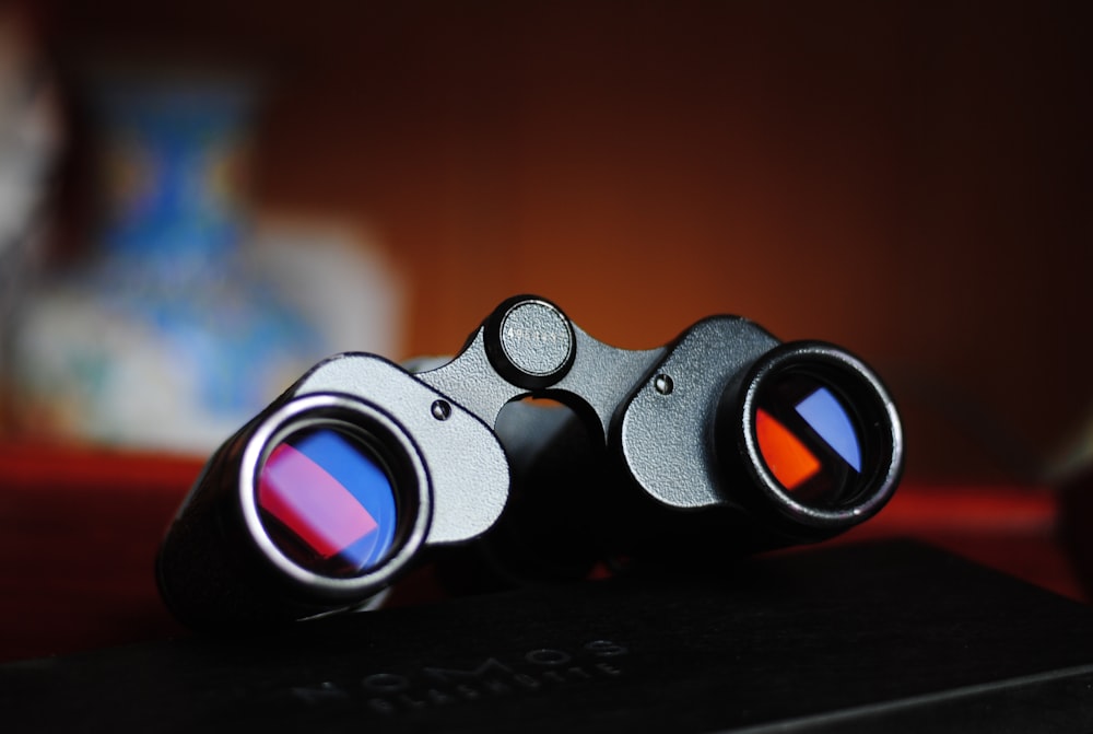 black binoculars