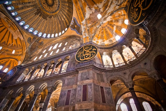 brown concrete cathedral in Hagia Sophia Museum Turkey
