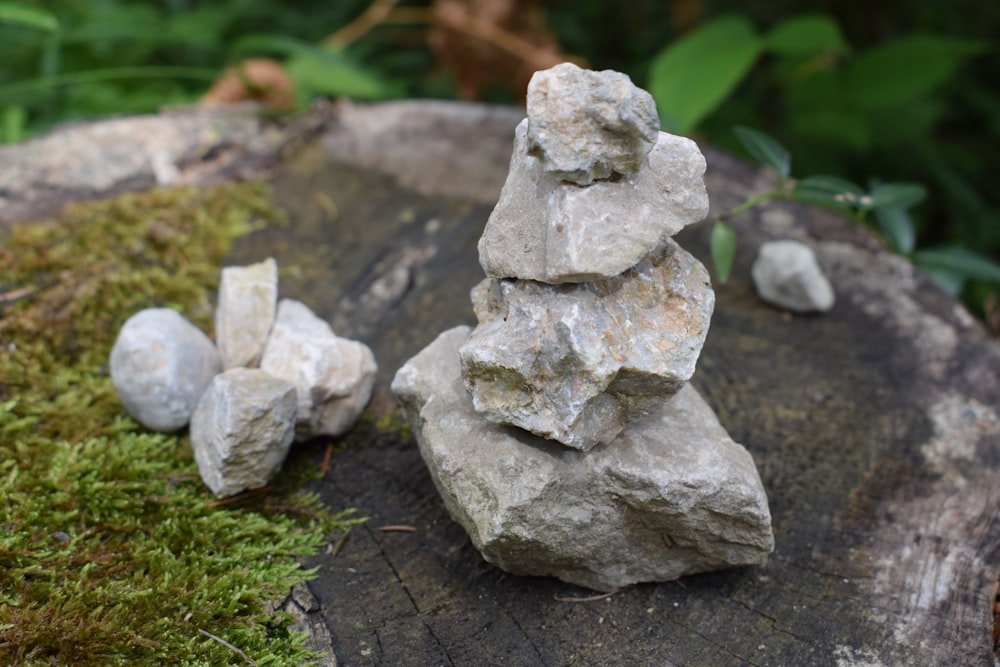 pile of gray stones
