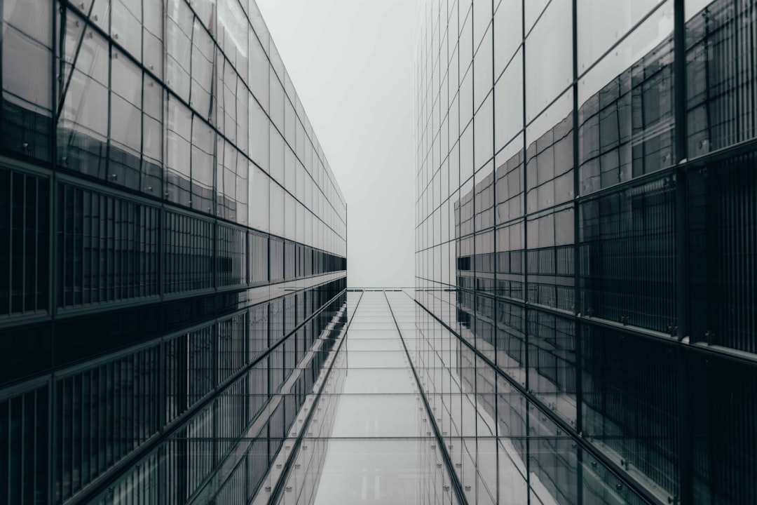 low angle view of high rise buildings