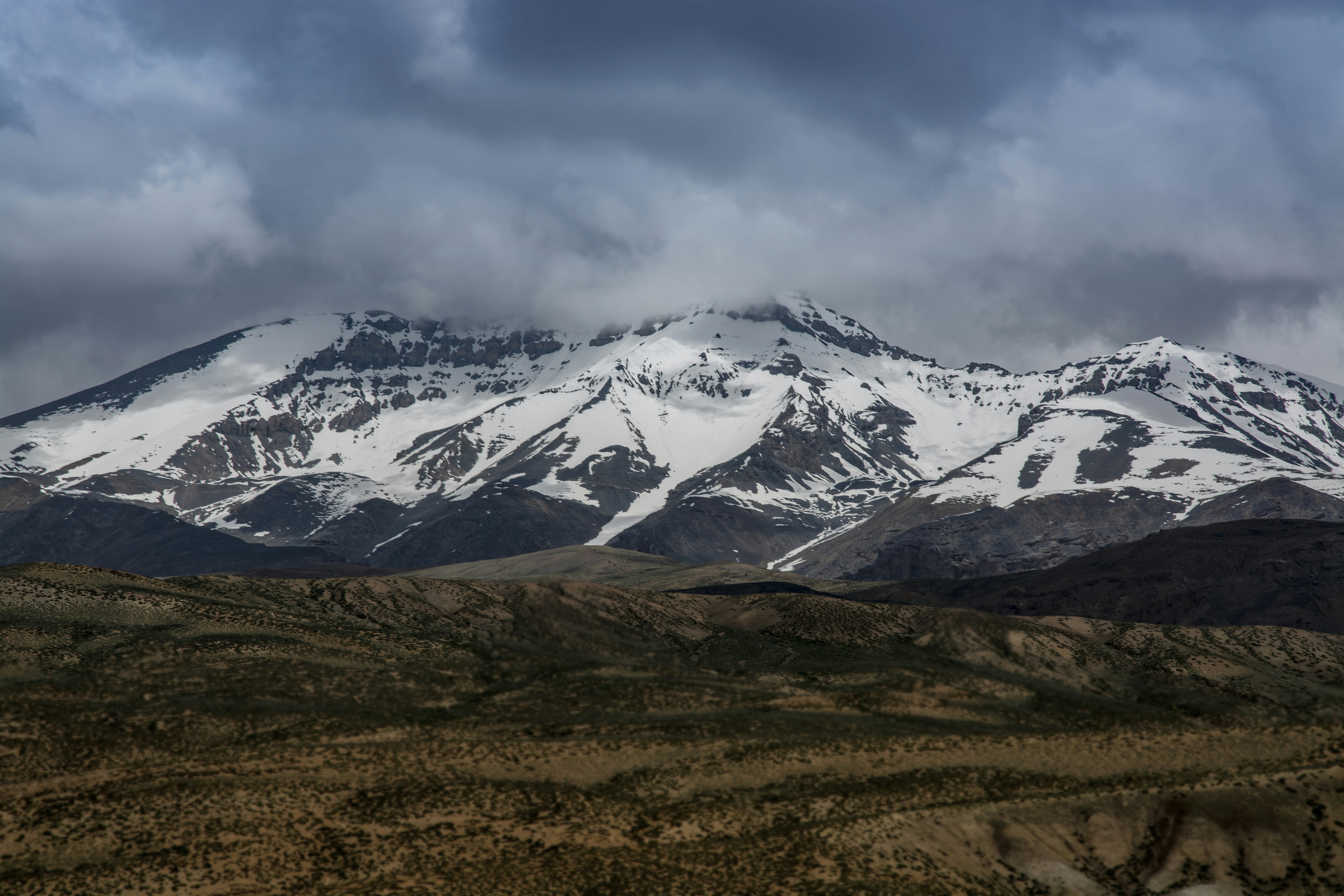 view of snowy mountains