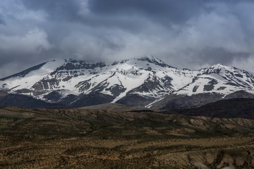 view of snowy mountains