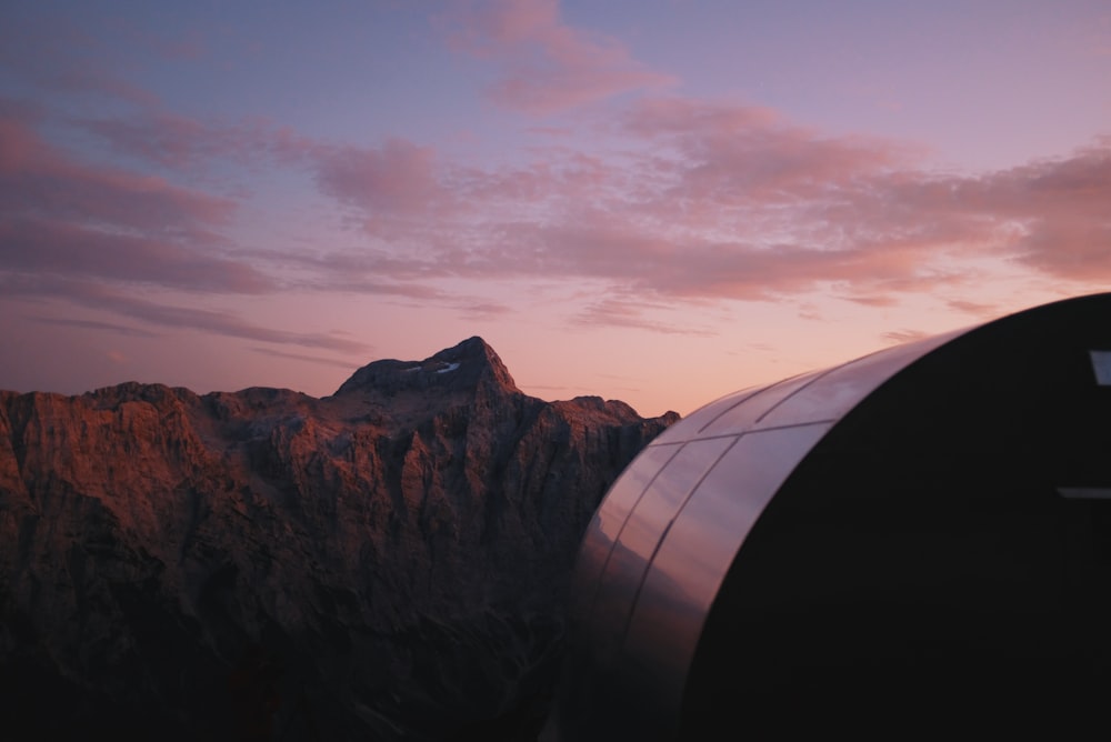 silhouette of mountain scenery