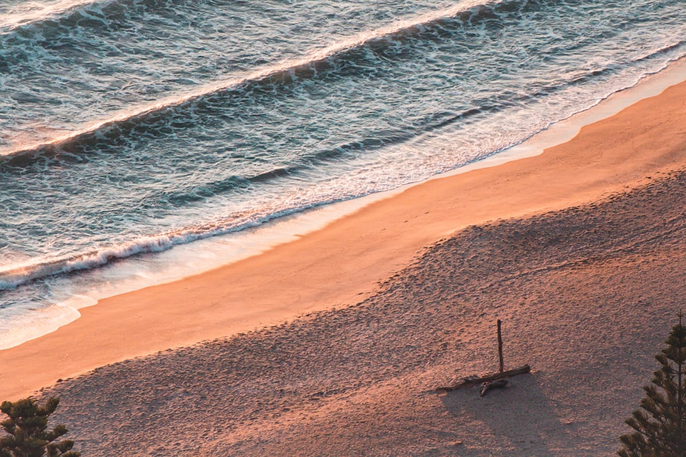 Vue aérienne du bord de mer