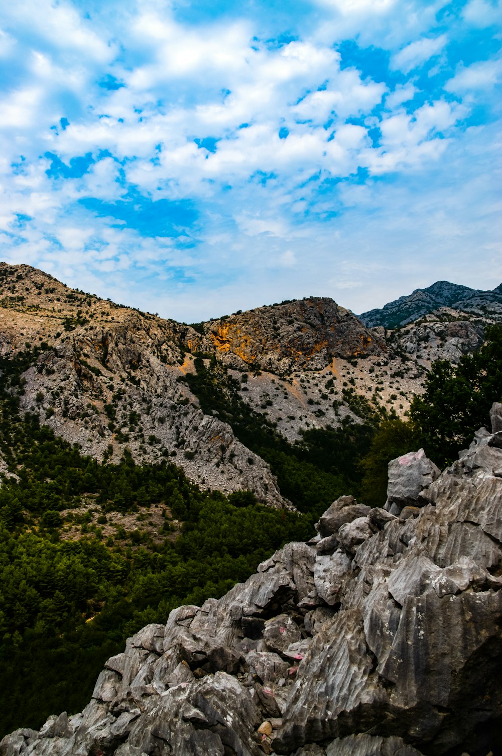 landscape photograph of mountain ranges