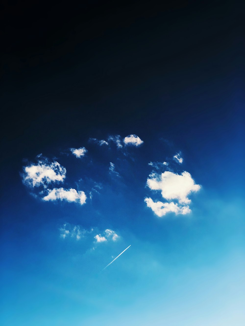 view of cumulus clouds at the sky