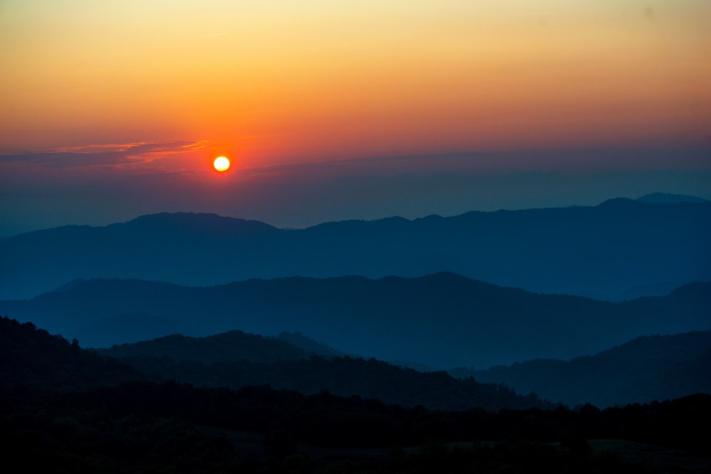 silhouette of mountains