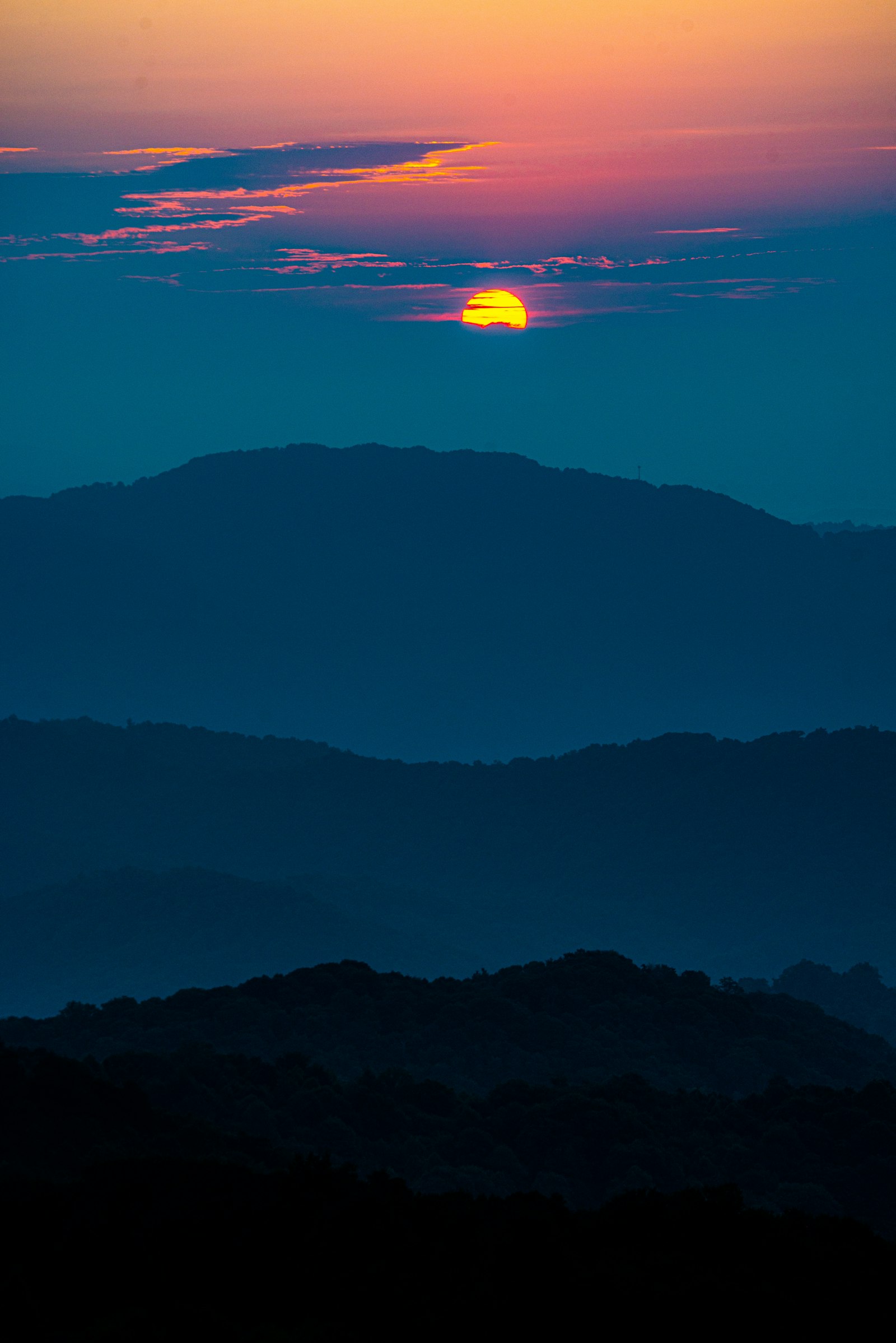 Nikon AF Nikkor 80-400mm F4.5-5.6D ED VR sample photo. Silhouette of mountains photography