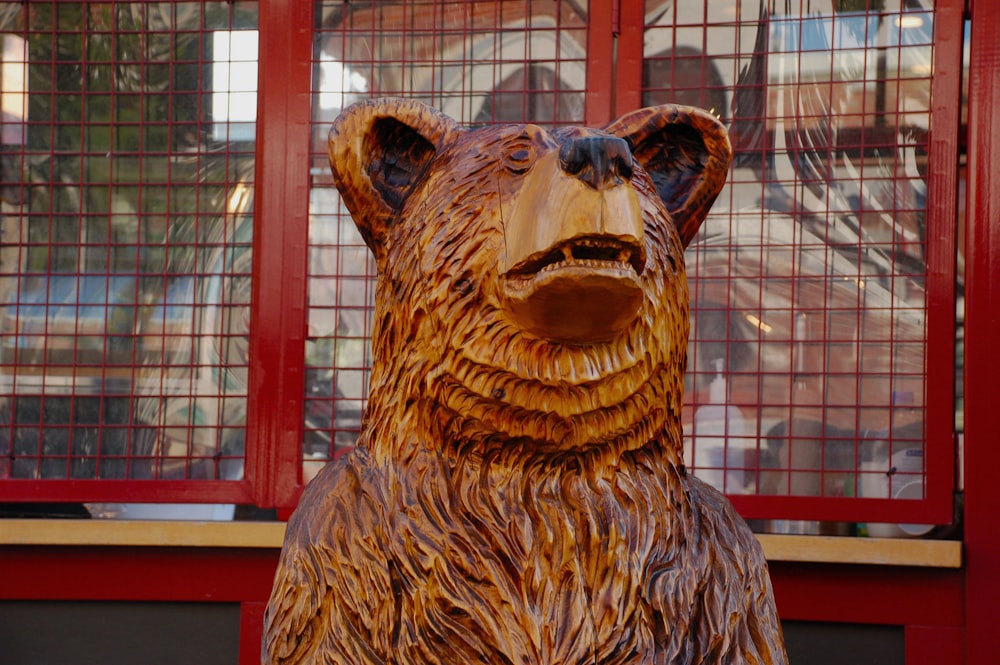 brown bear statue