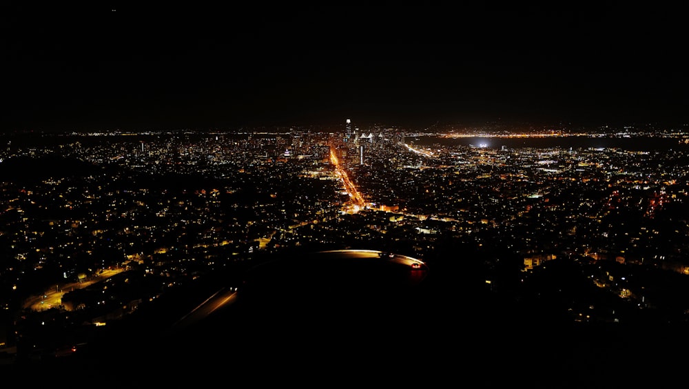 skyline city view during night time