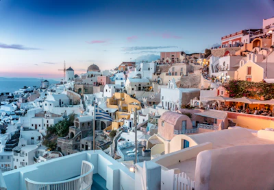 Santorini white houses