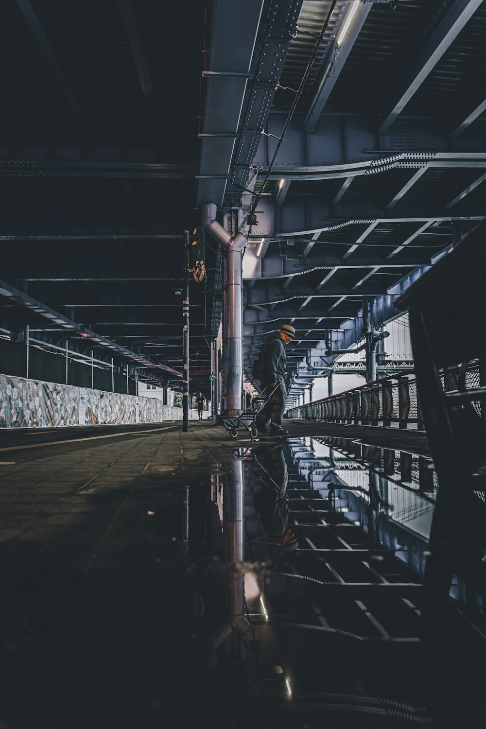 gray concrete road in tunnel