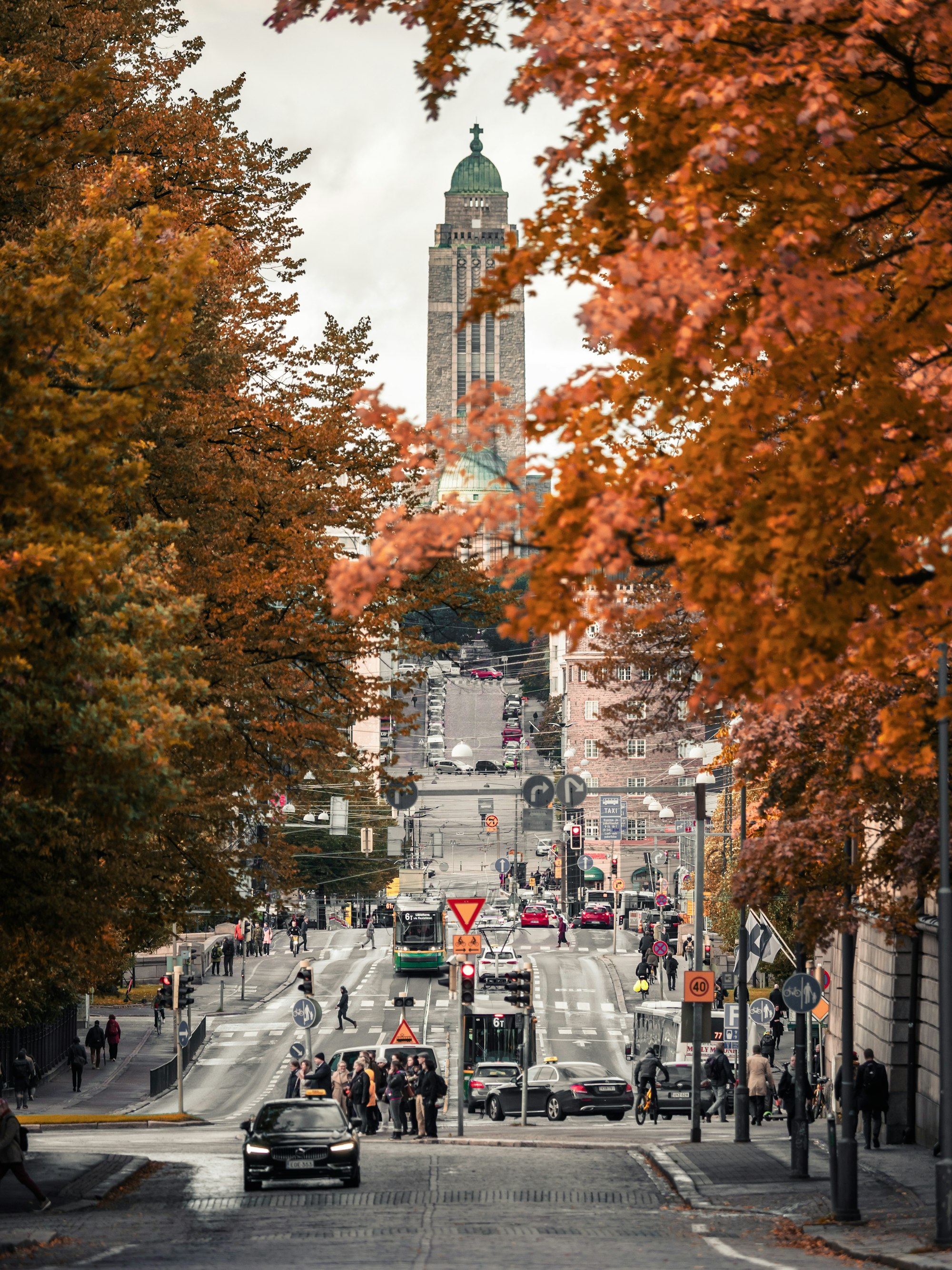 Autumn colours surround Helsinki.