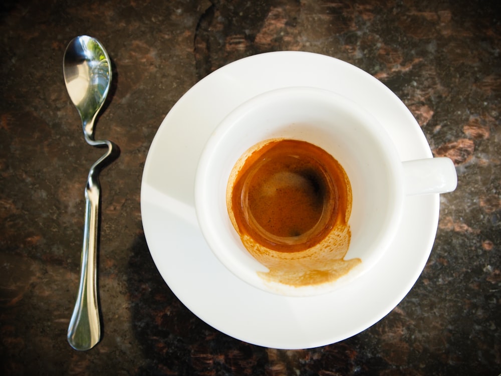 pastry with chocolate on cup