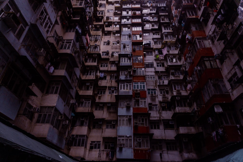 low-angle photo of apartment building