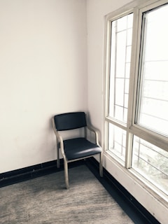 white and black armchair
