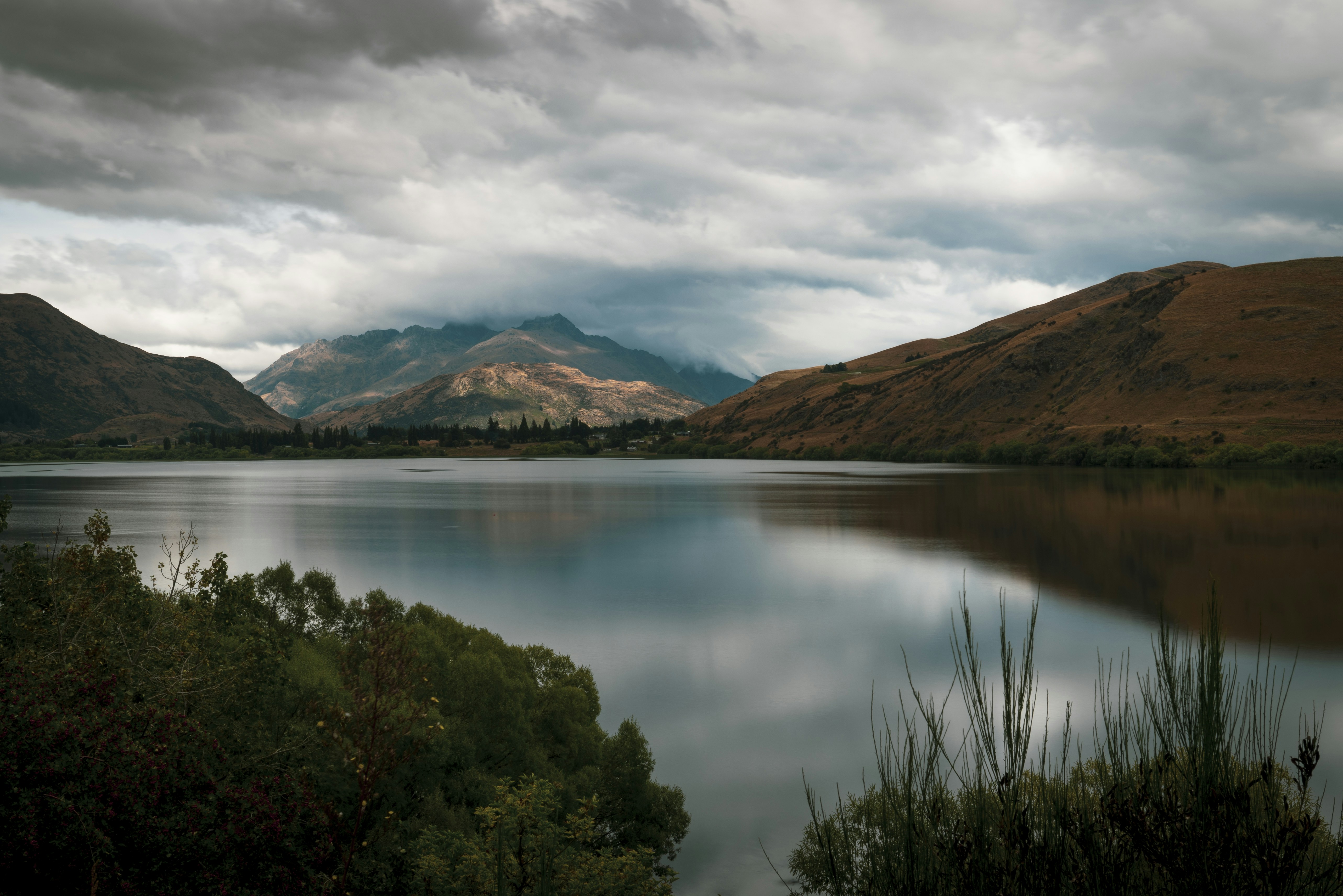 lake beside hills, Mirror Lakes 