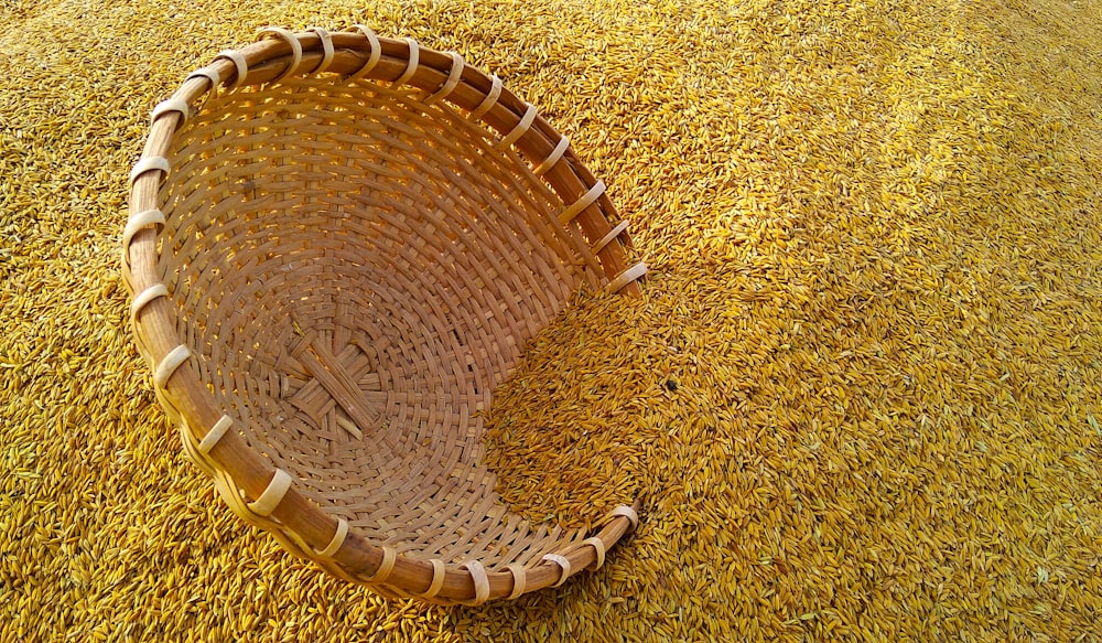 brown wicker basket