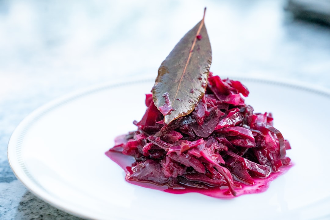 cooked food, Red cabbage