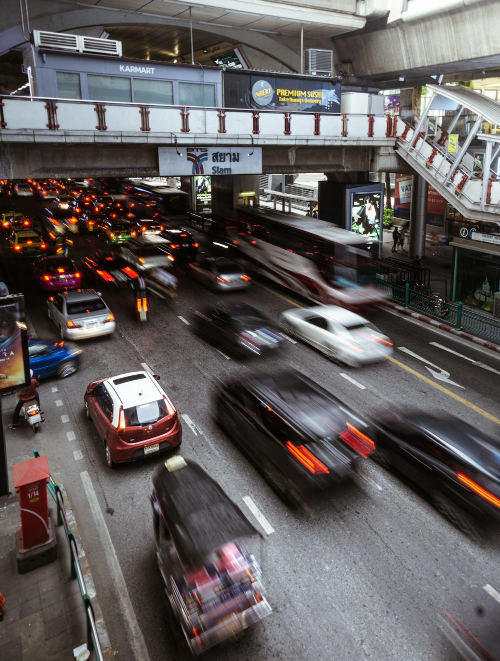 cars on road during day