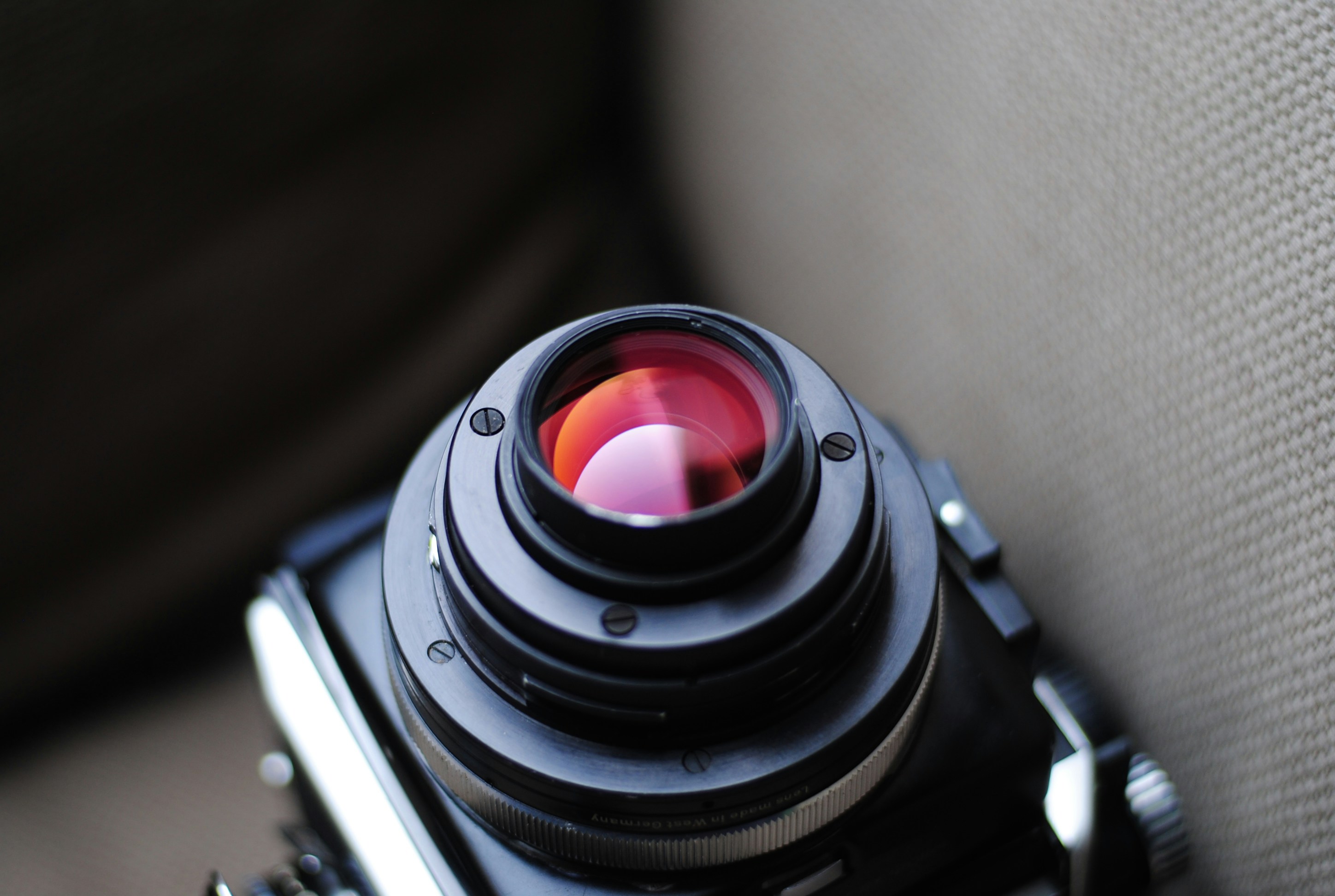 black and silver camera lens