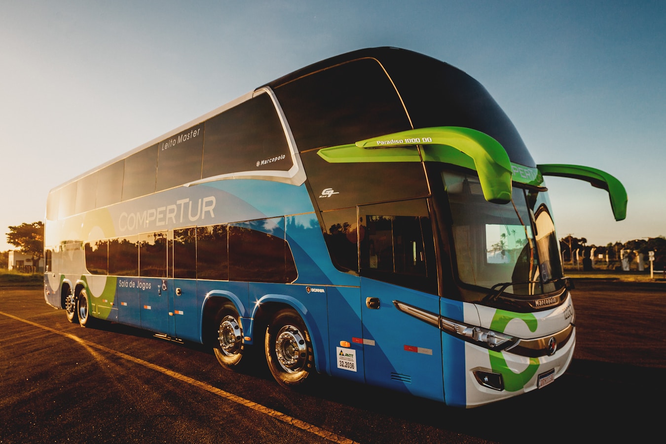 Modern bus in Dubai