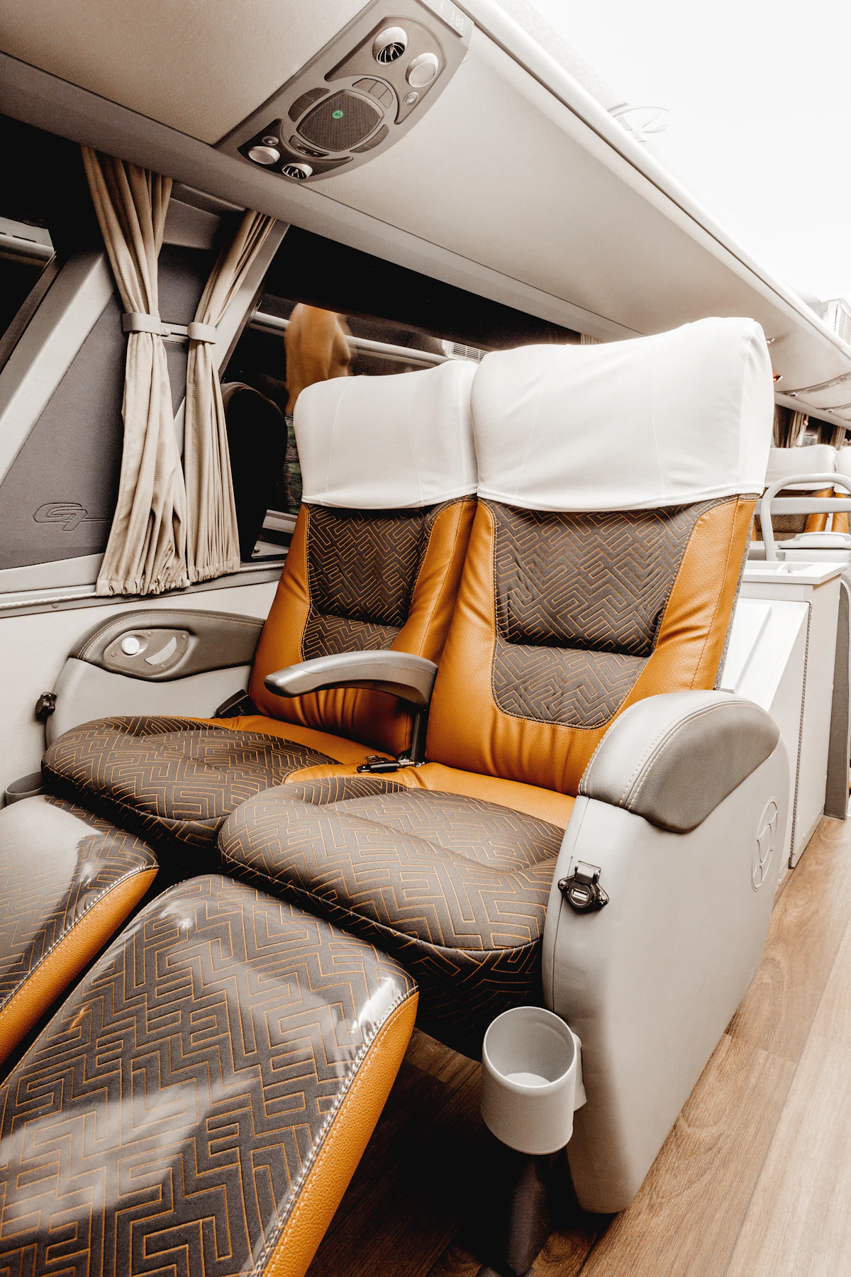 Leather passenger seats