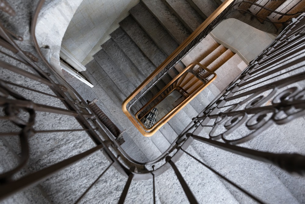 empty gray concrete stairs