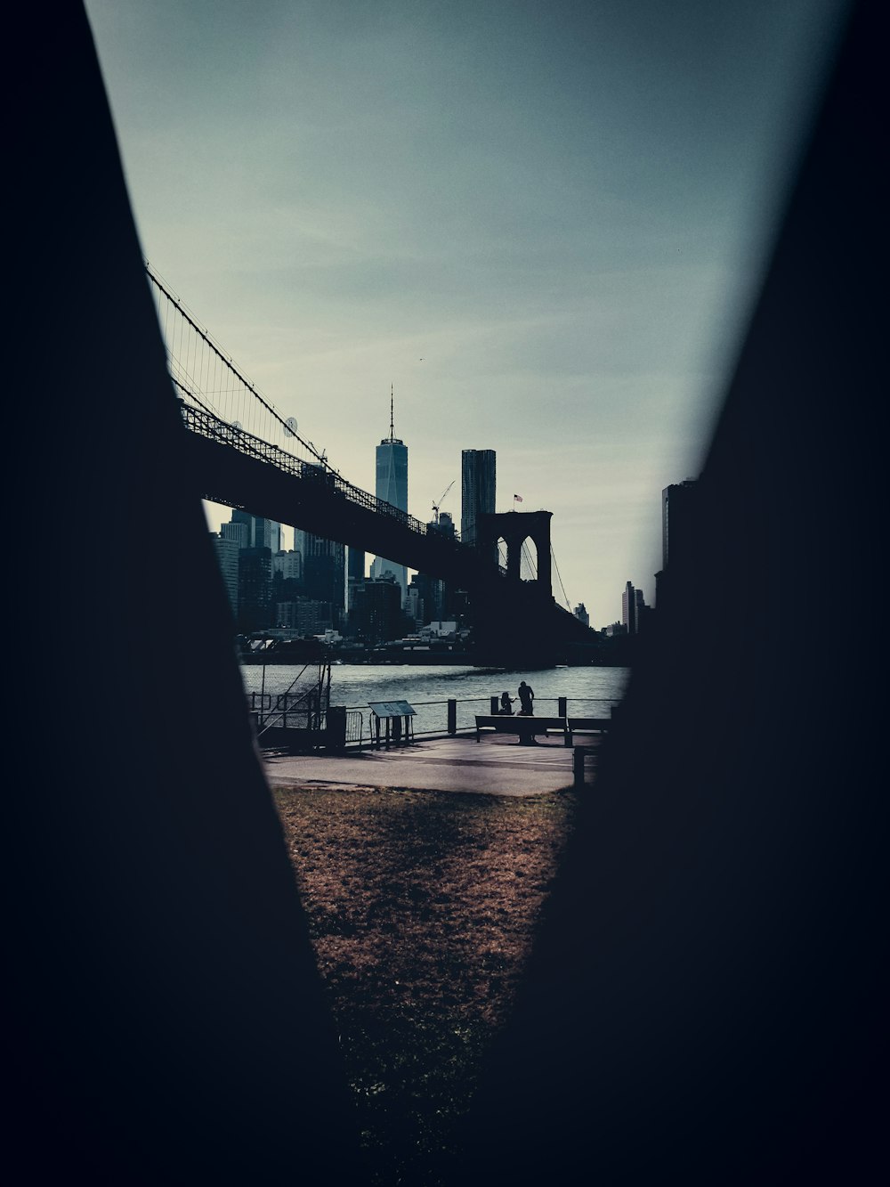 Brooklyn Bridge in New York during night time