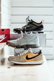 assorted-color Nike basketball shoes