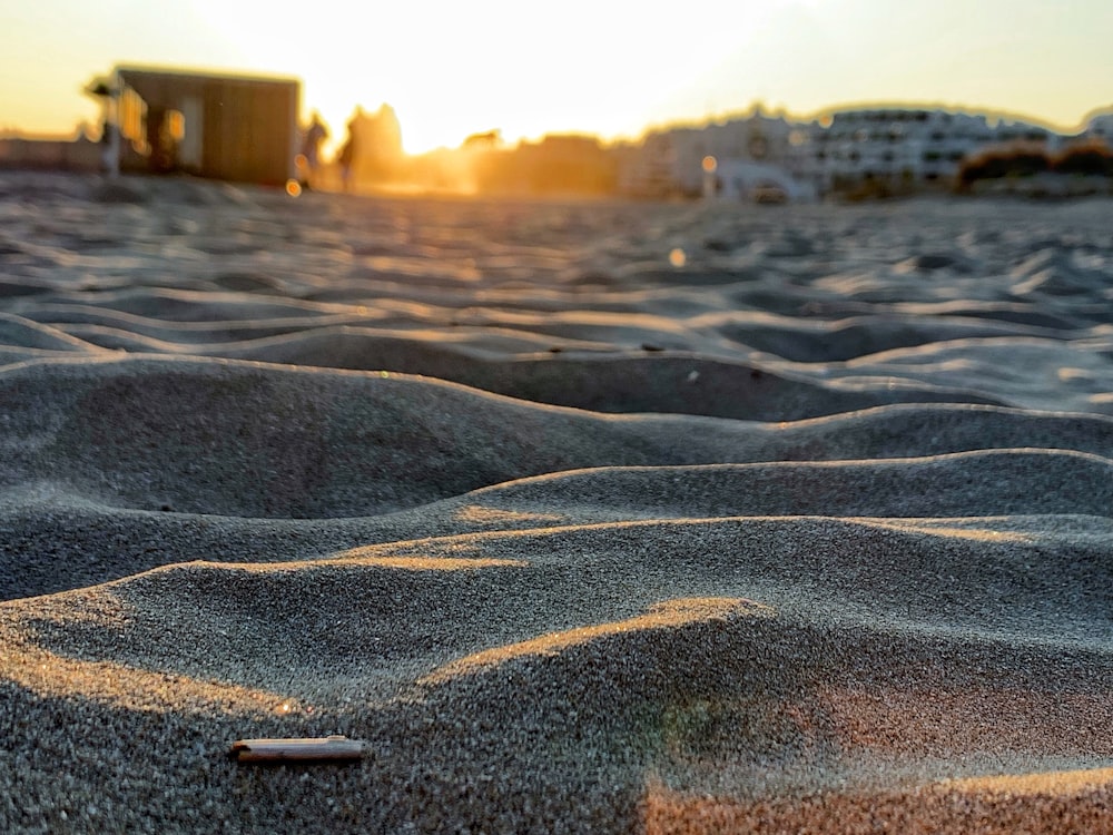 Makrofotografie von grauem Sand