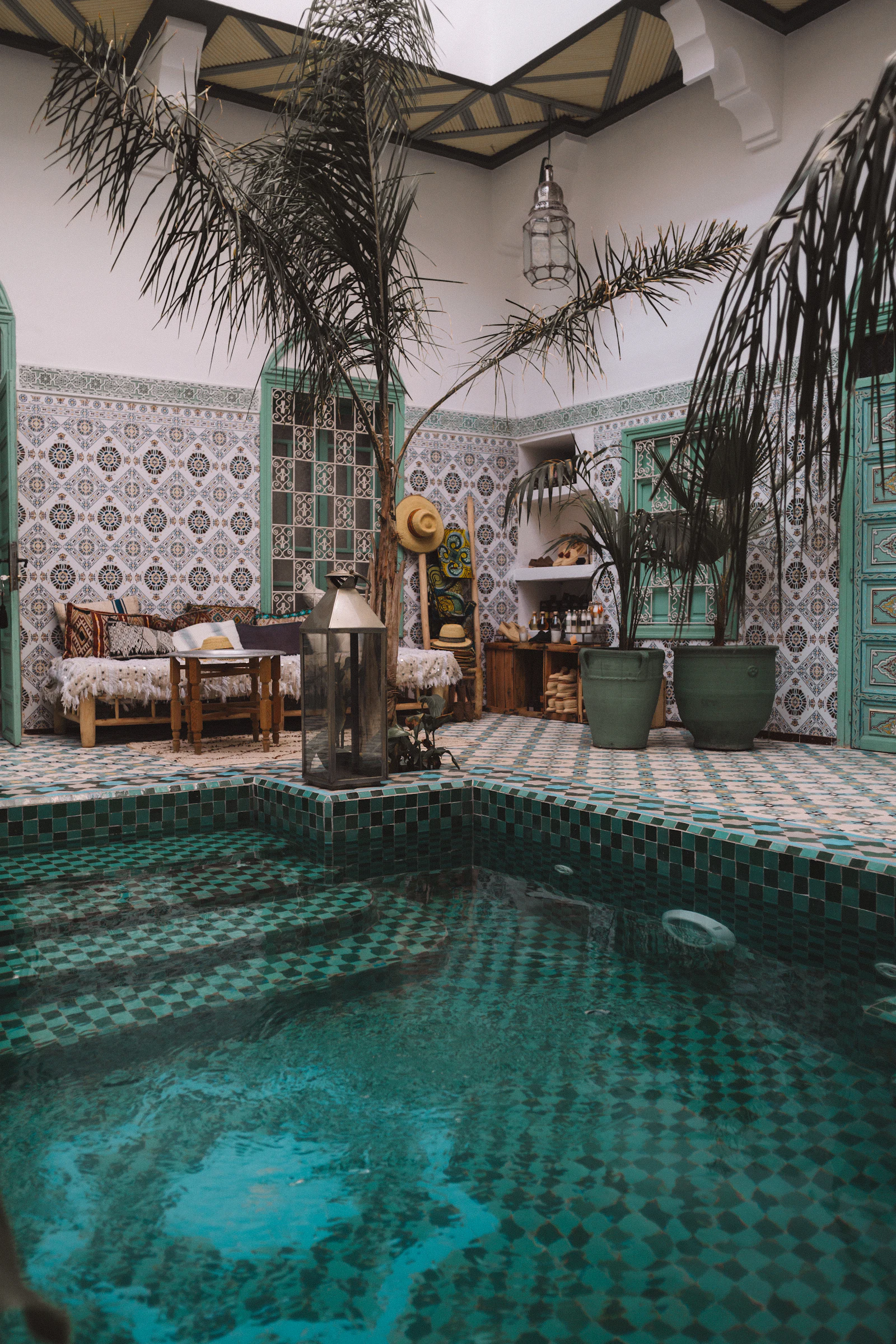 Riad pool in Chefchaouen