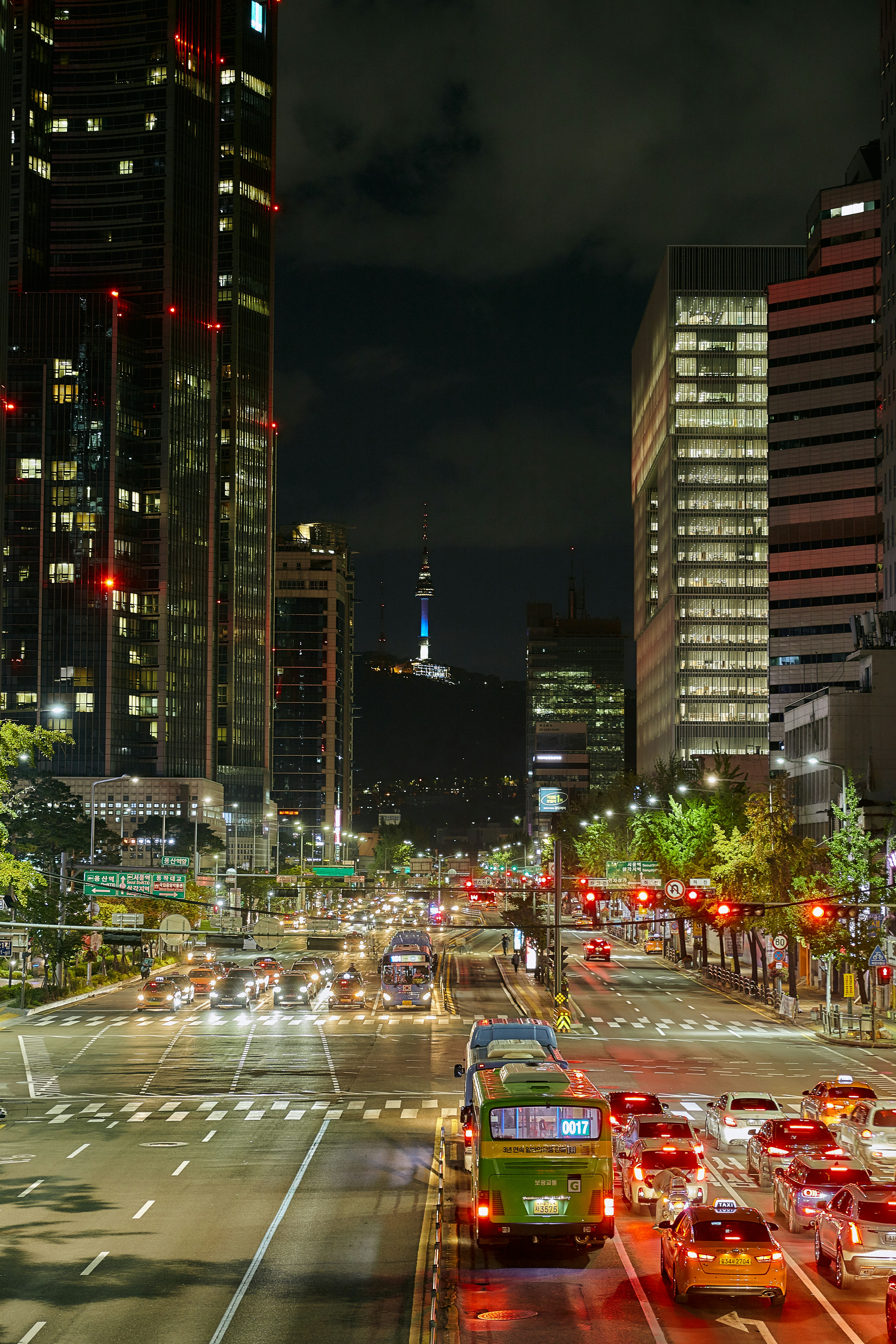 aerial photo of cars at road