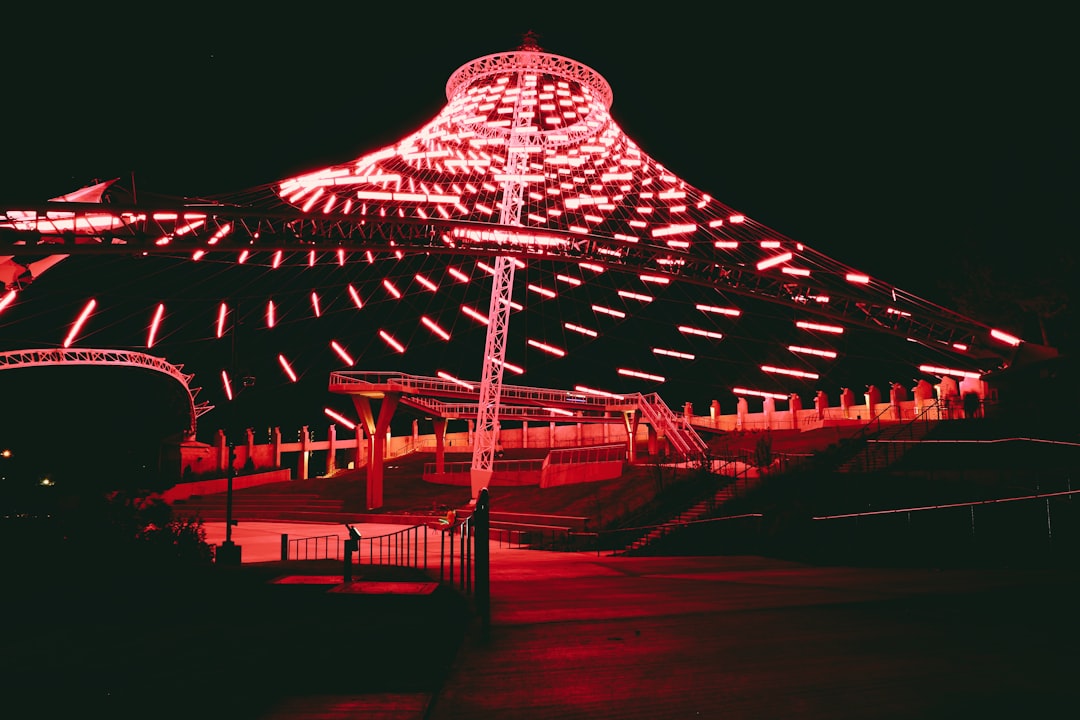 lighted building interior