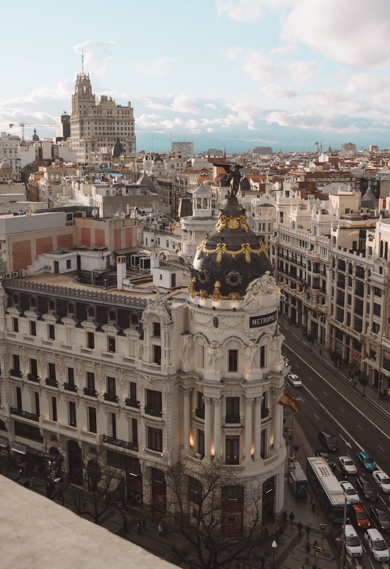 Vista del skyline moderno de Madrid
