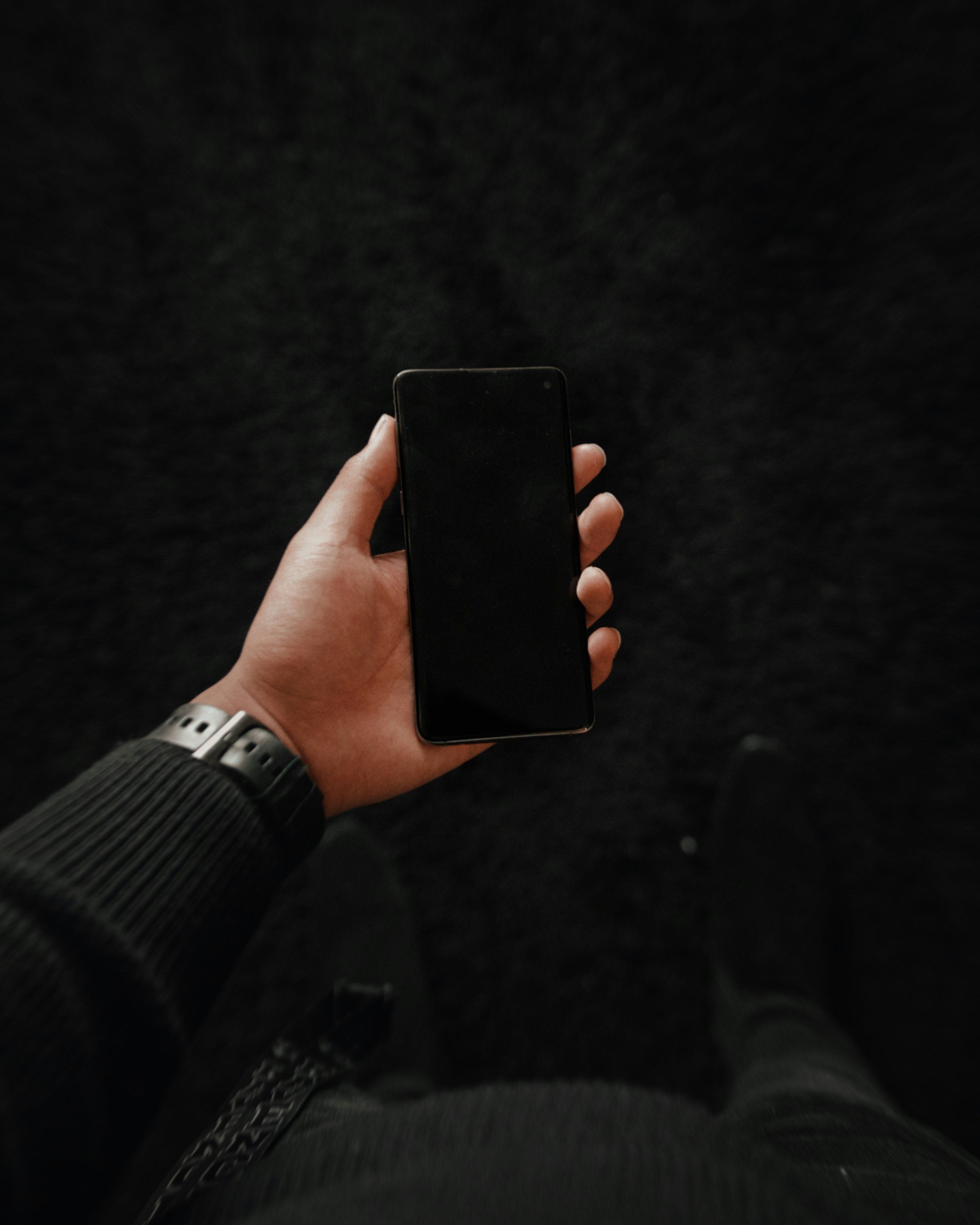 black smartphone