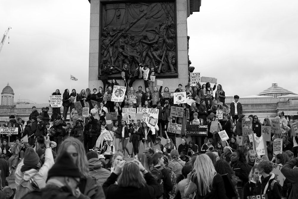 people holding banner